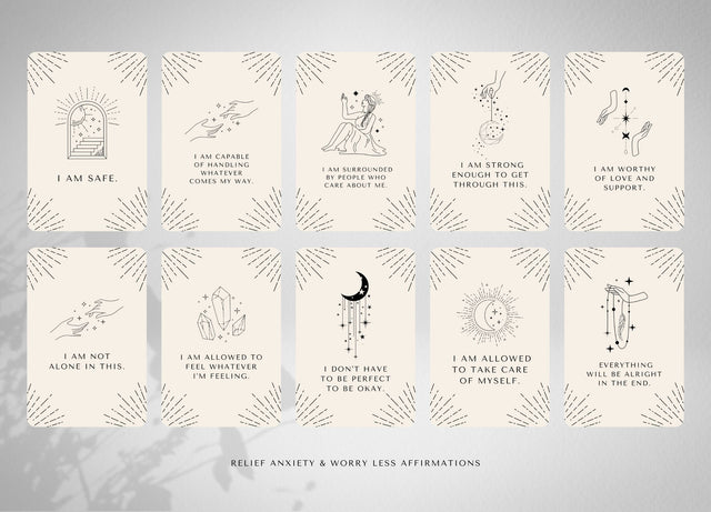 Relief Anxiety & Worry Less Affirmation Wallpaper Deck